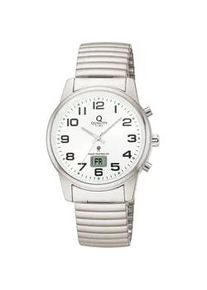 Funkuhr QUALITY TIME, silberfarben, Armbanduhren, Herren, Funkuhr, Quarzuhr, Armbanduhr, Herrenuhr, Edelstahlarmband, analog, digital