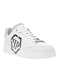 Philipp Plein Low-Top Sneaker - Lo-Top Turnschuhe Hexagon - Gr. 45 (EU) - in Wei&szlig; - f&uuml;r Damen