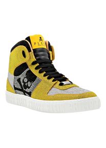 Philipp Plein Low-Top Sneaker - Hochwertige Turnschuhe Notorious Mit Schmucksteine - Gr. 42 (EU) - in Gelb - f&uuml;r Damen
