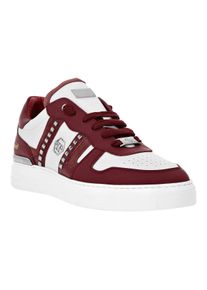 Philipp Plein Low-Top Sneaker - Lo-Top Turnschuhe Mit Nieten Verziert - Gr. 44 (EU) - in Rot - f&uuml;r Damen