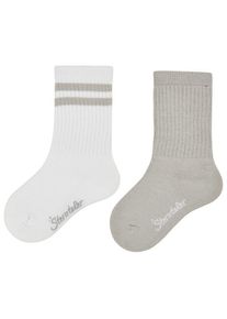Sterntaler Socken DP Coolmax Rippe Multifunktionssocken Kinder (Gr 31-34 |grau/wei&szlig;)