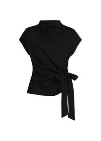 LANDS' END Jerseyshirt mit Knotendetail, Damen,  Schwarz, by Lands' End