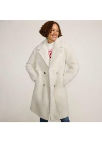 LANDS' END Teddymantel, Damen,  Wei&szlig;, Polyester, by Lands' End