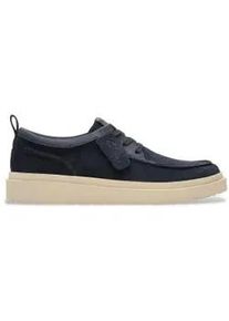 Clarks f&uuml;r Herren. 26180866 Polden Moc Lederschuhe navy (41.5), Wohnung, Wildleder, Schn&uuml;rsenkel, L&auml;ssig, Marine
