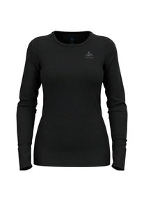 Odlo Baselayer Top Crew Neck L/S Merino 200 Merinounterwäsche Damen (Gr XL |schwarz)