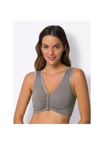 B&uuml;gelloser BH, Damen, Gr. 85, Cup D, grau (grau, erika), 85% Baumwolle, 9% Polyamid, 6% Elasthan, BHs