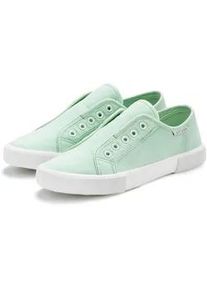 Sneaker Lascana, Damen, Gr. 41, gr&uuml;n (mint), Obermaterial: 100% Textilmaterial. Decksohle: 100% Textilmaterial. Futter: 100% Textilmaterial. Laufsohle: 100% Synthetik, unifarben, Basic, Schuhe Damenschuh Skaterschuh Sneaker low Slip-on-Sneaker Sommerschuh, Slipper, Halbschuh bequem zum Reinschl&uuml;pfen VEGAN