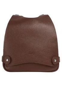 Cityrucksack CLUTY, Damen, Gr. B/H/T: 29cm x 28cm x 8cm, onesize, braun, Leder, Rindsleder, Rucks&auml;cke Cityrucksack, echt Leder, Made in Italy