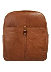 SPIKES & SPARROW Cityrucksack SPIKES & SPARROW, Damen, Gr. B/H/T: 30cm x 25cm x 5cm, onesize, braun (cognac), Leder, Rindsleder, unifarben, Rucks&auml;cke Cityrucksack, echt Leder