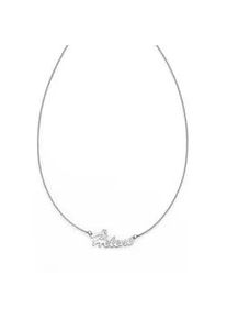 Namenskette Firetti "Schmuck Geschenk Silber 925 Halskette mit deinem Namen", silber (silberfarben, kristallwei&szlig;), Halsketten, Damen, Silber 925 (Sterlingsilber), L: 45, mit Zirkonia (synth.)