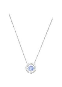 Kette mit Anh&auml;nger Swarovski "Una Sparkling Dc", bunt (silberfarben, blau), Halsketten, Damen, Metall, L: 43, mit Swarovski Kristall