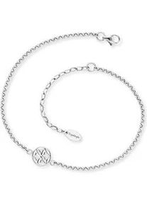 Fu&szlig;kette Engelsrufer "Lebensblume", silber (edelstahlfarben), Fu&szlig;ketten, Damen, Edelstahl