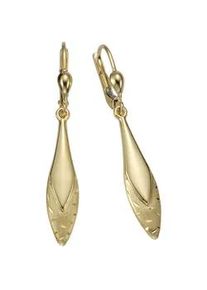 Diamonds by Ellen K. Paar Ohrh&auml;nger "375 Gold glanz matt diamantiert", gelb, FASCINATION BY ELLEN K., Ohrringe, Damen, one-size, Gold