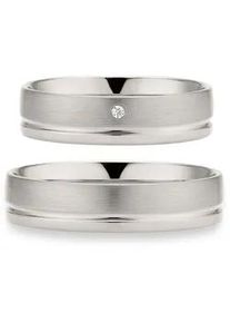 Phoenix Trauring PH&Ouml;NIX "Schmuck Geschenk Silber 925 Trauring Ehering LIEBE versch. Varianten" Gr. 58, silber (silberfarben), Fingerringe, Damen, 58, 0,01 SI = kleine Einschl&uuml;sse mit Brillant, Silber 925 (Sterlingsilber), 5mm, Trauring, Made in Germany - wahlweise mit oder ohne Brillant