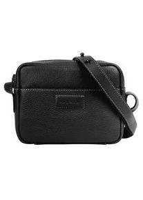 Umh&auml;ngetasche Bugatti "ELSA", Damen, Gr. B/H/T: 19cm x 14cm x 5cm onesize, schwarz, Leder, leicht gl&auml;nzend, unifarben, Taschen Umh&auml;ngetasche, echt Leder