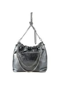 Umh&auml;ngetasche "Chicca", Damen, Gr. B/H/T: 25cm x 23cm x 9cm onesize, silber, Leder, Collezione Alessandro, Taschen Umh&auml;ngetasche, aus echtem Leder, Umh&auml;ngebeutel