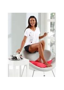 w&auml;schepur Shorty W&Auml;SCHEPUR, Damen, Gr. 40/42, schwarz-wei&szlig; (wei&szlig;, schwarz), 50% Baumwolle, 50% Viskose, Homewear-Sets Shorty