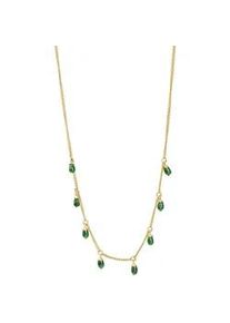 Kette mit Anh&auml;nger Celesta, gelb, Halsketten, Damen, 42,0+3,0cm, Silber 925 (Sterlingsilber), L: 45 B: 3mm, gl&auml;nzend, B:3mm