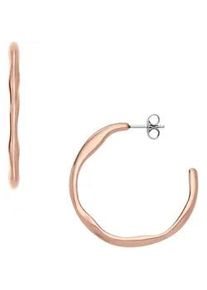 Paar Creolen Skagen "Schmuck Geschenk Edelstahl MODERNE STAK", rosa (ros&eacute;goldfarben, edelstahlfarben), Ohrringe, Damen, Edelstahl