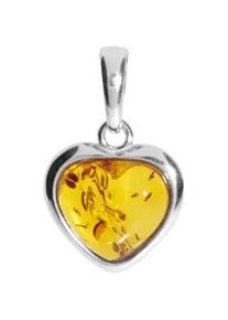 Kettenanh&auml;nger OSTSEE-SCHMUCK "OSTSEE-SCHMUCK Anh&auml;nger Herz 13 mm Anh&auml;nger Herz 13 mm", wei&szlig;, Schmuckanh&auml;nger, Damen, 21 x 13mm, Silber 925 (Sterlingsilber), 1,5 g, Kettenanh&auml;nger