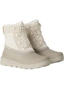 Winterstiefel The North Face "W SHELLISTA V SHORTY WP", Damen, Gr. 37, wei&szlig; dune, soapstone, Leder, Schuhe Winterstiefel, Winterschuhe, Winterboots, Snowboots, wasserdicht