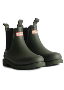 Gummistiefel Hunter Boots Elements Chelsea Insulated Boot Damen (Gr 40,5 |schwarz/oliv |wasserdicht)