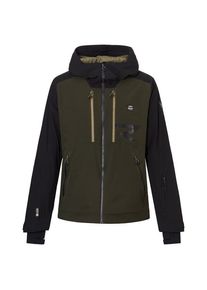 Skijacke Rehall Romeo Herren (Gr L |schwarz/oliv |wasserdicht)