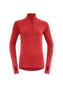 DEVOLD Expedition Woman Zip Neck Merinounterwäsche Damen Skitouren (Gr XS |rot)