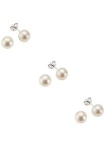 Paar Ohrstecker Vivance "925 Silber Perlen wei&szlig; 3mm", wei&szlig; (wei&szlig;, wei&szlig;), Ohrringe, Damen, one-size, Silber 925 (Sterlingsilber), Ohrstecker