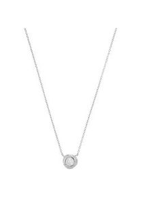 Kette mit Anh&auml;nger Amor "Knoten-Otpik", bunt (silberfarben, wei&szlig;), Halsketten, Damen, Perlen Silber 925 (Sterlingsilber), L: 45 B: 0,6mm, Perlen, Silber 925 (Sterlingsilber), mit Muschelkernperle, B:0,6mm