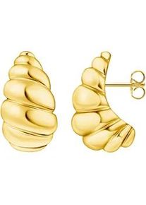 Paar Ohrstecker Thomas Sabo "Organische Formen Ohrstecker geschlungen", gold (gelbgoldfarben), Ohrringe, Damen, Silber 925 (recycelt)