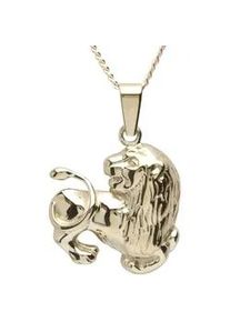 Kette mit Anh&auml;nger OSTSEE-SCHMUCK "OSTSEE-SCHMUCK Kette mit Anh&auml;nger Tierkreiszeichen L&ouml;we" Gr. 42, gold, Halsketten, Damen, 42cm, Gelbgold 333, L: 42