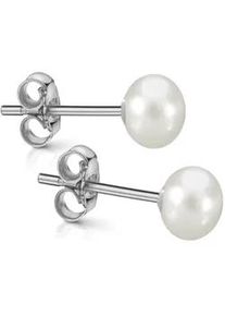 Paar Ohrstecker Firetti "Schmuck Geschenk Silber 925 Ohrschmuck Ohrringe" Gr. 7, silberfarben, wei&szlig;, Ohrringe, Damen, 7, Perlen Silber 925 (Sterlingsilber), Perlen, Silber 925 (Sterlingsilber), Made in Germany - mit S&uuml;&szlig;wasserzuchtperle