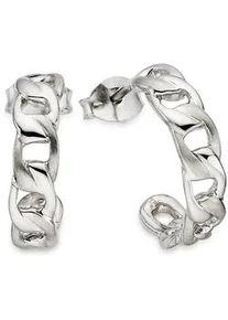 Paar Creolen Bruno Banani "Schmuck Geschenk Silbersteckcreolen", silberfarben, Ohrringe, Damen, 15,5mm, Silber 925 (Sterlingsilber)