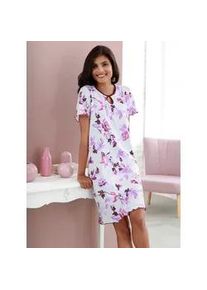 Nachthemd "Nachthemd", Damen, Gr. 48/50, Normalgr&ouml;&szlig;en, wei&szlig; (wei&szlig;, bedruckt), 100% Baumwolle, bedruckt, gebl&uuml;mt, gemustert, mehrfarbig, Kleider Nachthemd, Topseller