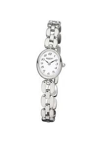 Regent Uhren Quarzuhr REGENT, silber (silberfarben, wei&szlig;), Armbanduhren, Damen, Quarzuhr, Armbanduhr, Damenuhr, Mineralglas, Edelstahlarmband, oval