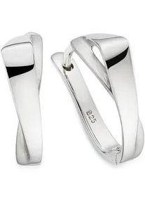 Paar Creolen Bruno Banani "Schmuck Geschenk Silbercreolen", silberfarben, Ohrringe, Damen, Silber 925 (Sterlingsilber)