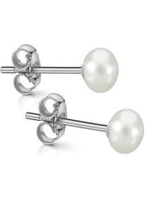 Paar Ohrstecker Firetti "Schmuck Geschenk Silber 925 Ohrschmuck Ohrringe" Gr. 6, silberfarben, wei&szlig;, Ohrringe, Damen, 6, Perlen Silber 925 (Sterlingsilber), Perlen, Silber 925 (Sterlingsilber), Made in Germany - mit S&uuml;&szlig;wasserzuchtperle