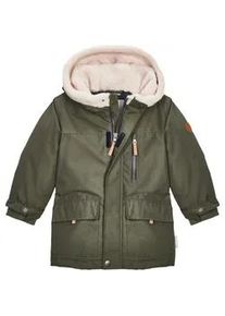 Parka "FIOW 57 MNS PRK", Kinder, Gr. 122/128, gr&uuml;n, Obermaterial: 88% Polyester, 12% Baumwolle;Futter: 100% Polyester;F&uuml;llung: 100% Polyester, FIRST INSTINCT BY Killtec, Jacken Parka, Wind- und wasserdichter Parka mit Teddyfleece und verschwei&szlig;ten N&auml;hten