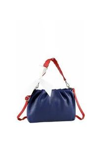 Umh&auml;ngetasche "Tricolore", Damen, Gr. B/H/T: 26cm x 17cm x 4cm onesize, blau, Leder, Collezione Alessandro, Taschen Umh&auml;ngetasche, aus Leder, mit Schleife