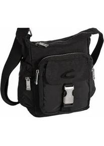 Umh&auml;ngetasche Camel Active "Journey", Herren, Gr. B/H/T: 24,5cm x 24cm x 13cm, schwarz, Nylon, aufgeraut, bestickt, clean, unifarben, Taschen Umh&auml;ngetasche, aus leichtem robusten Nylon, funktional perfekt f&uuml;r alle Lebenslagen