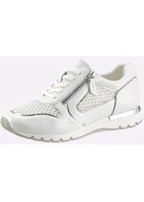 Sneaker Caprice, Damen, Gr. 39, wei&szlig;, Lederimitat, Mesh, Veloursleder, Schuhe Sneaker