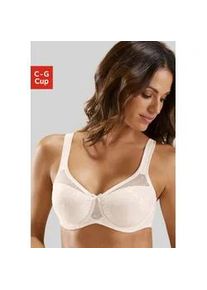 Minimizer-BH Nuance, Damen, Gr. 80, Cup G, beige (puder), Spitze, Obermaterial: 79% Polyamid, 15% Polyester, 6% Elasthan, BHs Minimizer-BH, mit unterlegter Jacquardspitze, Dessous