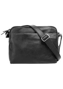 Umh&auml;ngetasche Samantha Look, Damen, Gr. B/H/T: 31cm x 23cm x 11cm onesize, schwarz, Leder, vintage, Taschen Umh&auml;ngetasche, echt Leder, Made in Italy