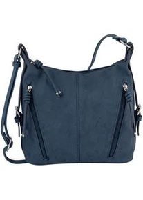 Umh&auml;ngetasche Tom Tailor "CAIA Cross bag M", Damen, Gr. B/H/T: 26cm x 26cm x 12cm, blau (dunkelblau), Lederimitat, Polyurethan (PU), Taschen Umh&auml;ngetasche, mit sch&ouml;nen Details
