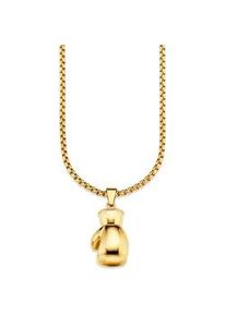 Kette mit Anh&auml;nger Bruno Banani "Schmuck Geschenk Halskette Box-Handschuh Venezianerkette", gold (gelbgoldfarben), Halsketten, Herren, Edelstahl, L: 60 B: 4mm, B:4mm