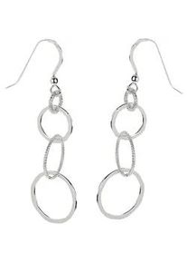 Paar Ohrh&auml;nger Firetti "Schmuck Geschenk Silber 925 Ohrschmuck Ohrhaken Kreis in Kreis", silber (silberfarben), Ohrringe, Damen, Silber 925 (Sterlingsilber)