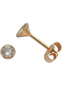 Paar Ohrstecker Firetti "Schmuck Geschenk Silber 925 Ohrschmuck Solit&auml;r" Gr. 3,5, rosa (ros&eacute;goldfarben, kristallwei&szlig;), Ohrringe, Damen, 3,5, Silber 925 (Sterlingsilber), mit Zirkonia (synth.)