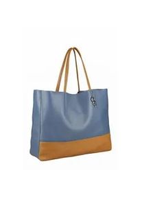 Schultertasche "Barb", Damen, Gr. B/H/T: 40cm x 32cm x 14cm onesize, blau, Leder, Collezione Alessandro, Taschen Schultertasche, Echt Leder, Made in Italy