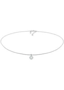 Collier Elli Premium "Choker mit Glas Kristalle Wei&szlig; 925 Sterling Silber" Gr. 36, silber, Halsketten, Damen, 36,mit Stein, Silber 925 (Sterlingsilber), L: 36, Collier